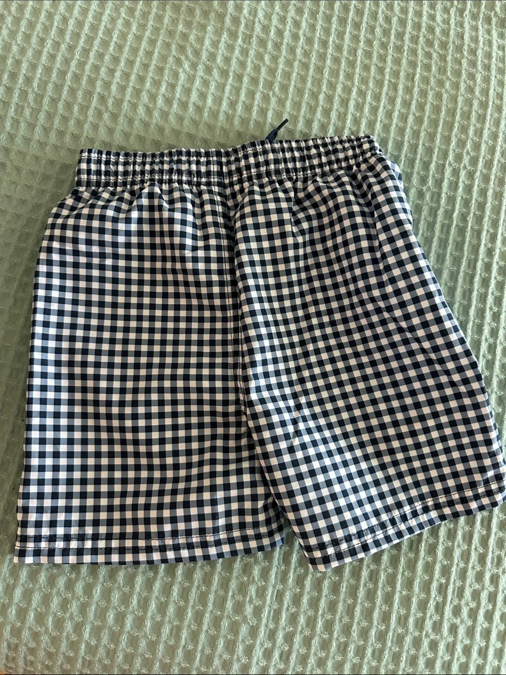 NWT RuggedButts Navy and White Gingham Swim Shorts - UPF 50+